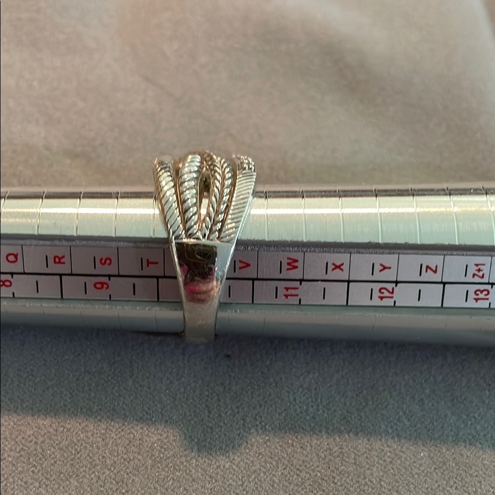 Judith Ripka Silver Chevron Ring